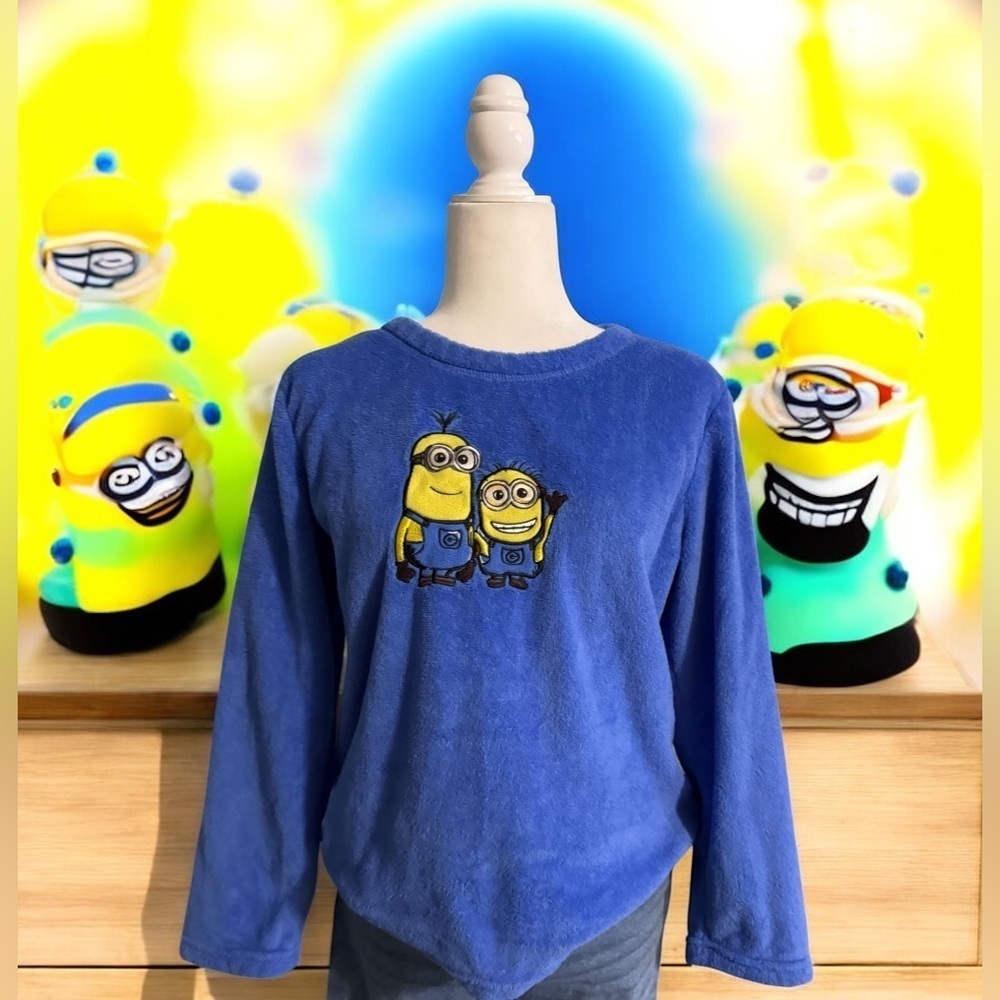 Minions Blue women Long Sleeve Shirt - Picture 3 of 3
